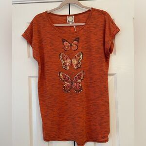 Tru Self Butterfly Tee Size Large